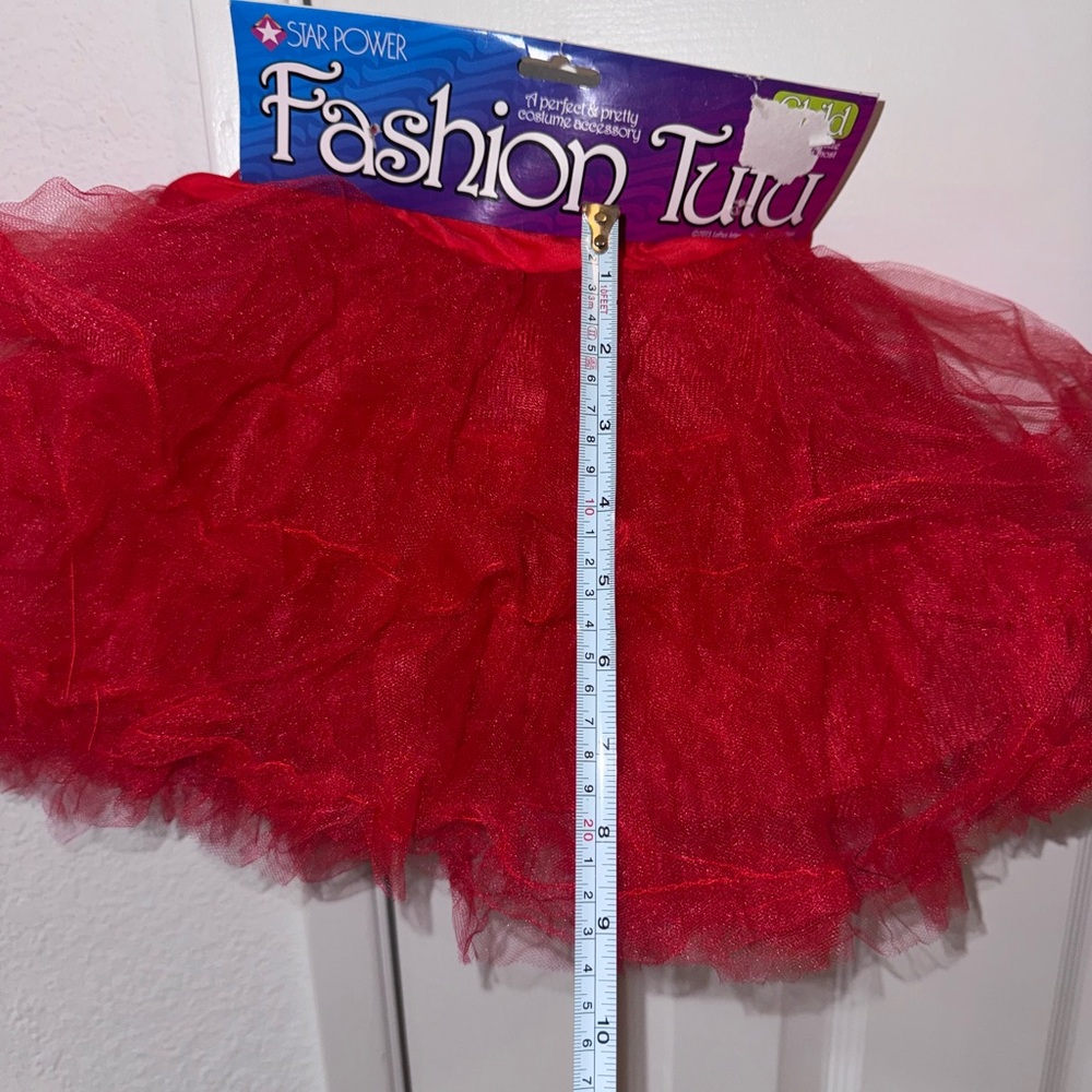 NWT Red Tutu Skirt tulle ballet dance dress up Halloween kids one size - Picture 4 of 5